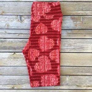 NWOT LuLaRoe OS Valentine Leggings